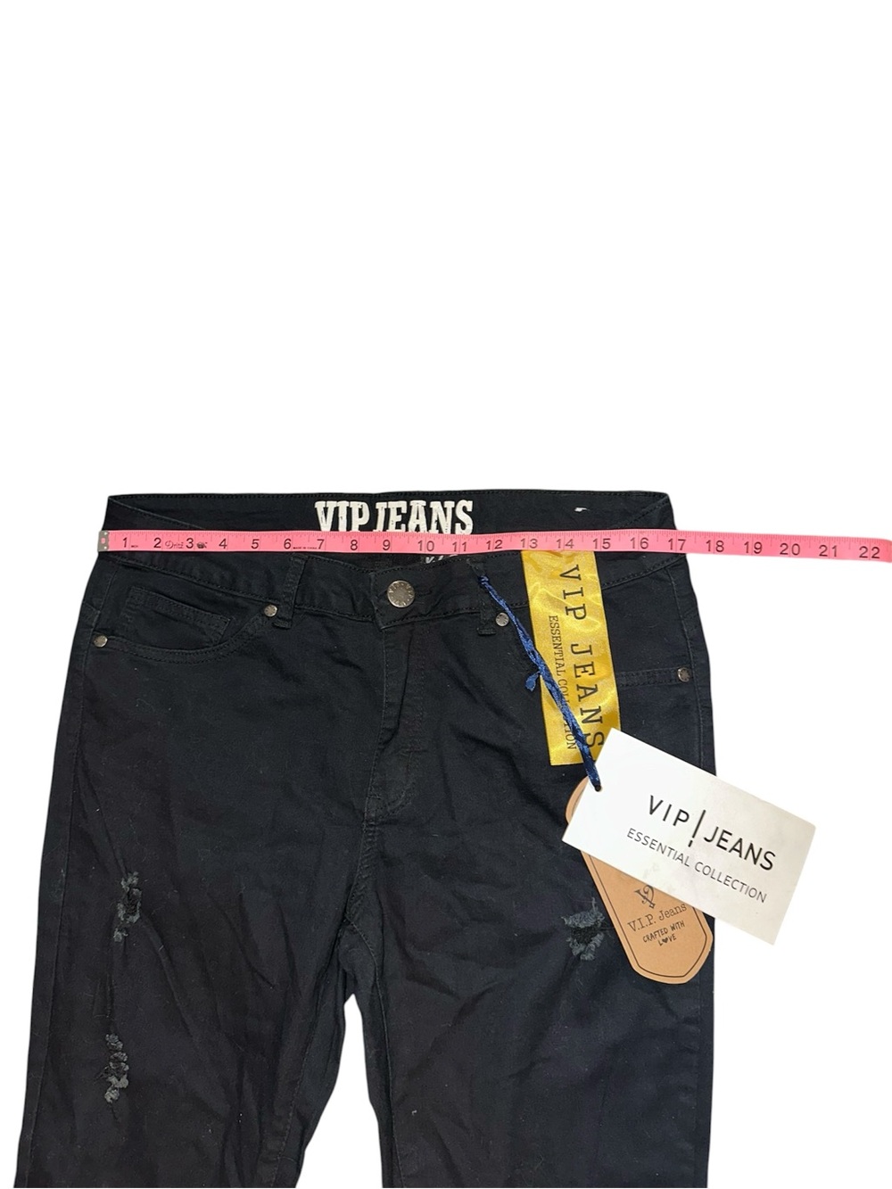 NWT VIP Black Skinny Jeans with Branded Waistband - Picture 8 of 13